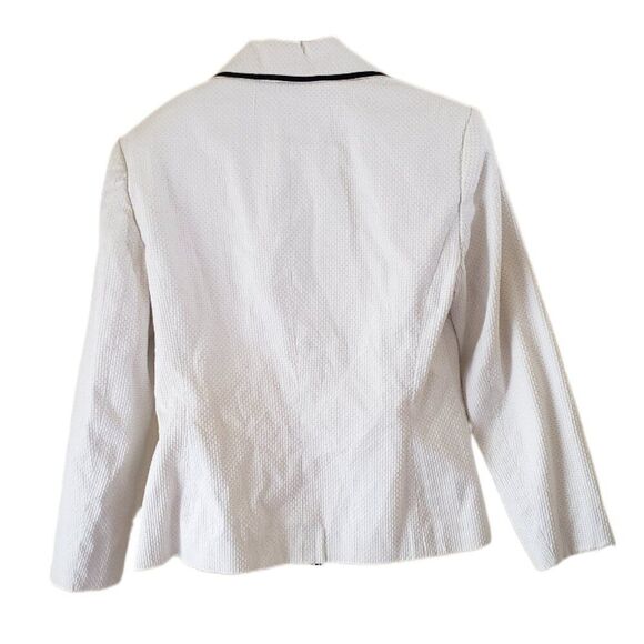 Conrad C Collection Contrast-Trim Zip Up Blazer - Picture 2 of 3